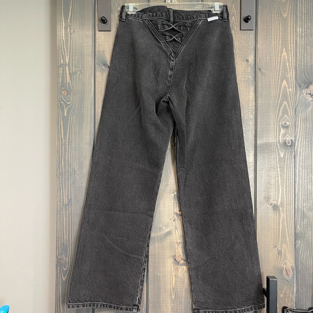 Free People BOYISH jeans The Mikey Moonstruck sz 25 black wash NWOT - Picture 7 of 14